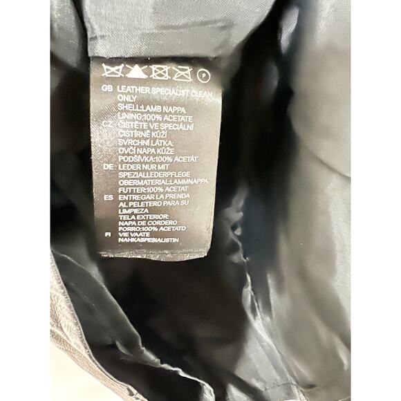 Jimmy Choo for H&M One Shoulder Leather Mini Dress Black Women's Size US 2 - Picture 5 of 6